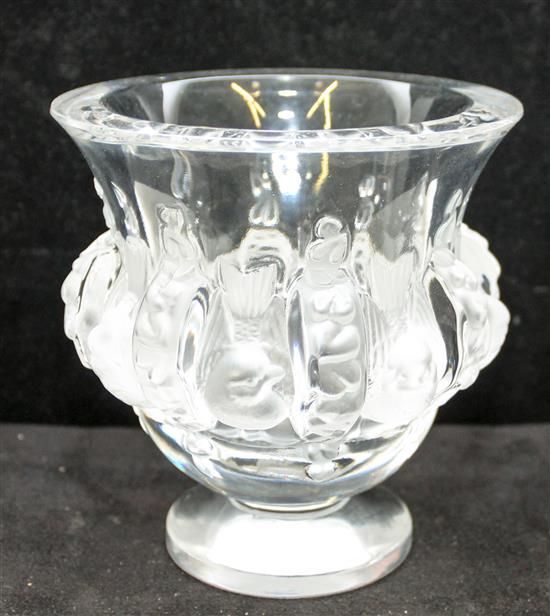 Appraisal: Sale Lot A Lalique Molded and Frosted Glass Vase second