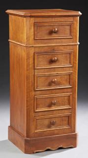 Appraisal: French Louis Philippe Style Carved Walnut Nightsta French Louis Philippe