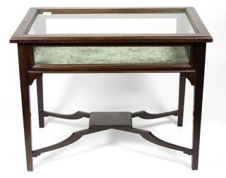 Appraisal: Georgian style table vitrine Georgian style table vitrine having a