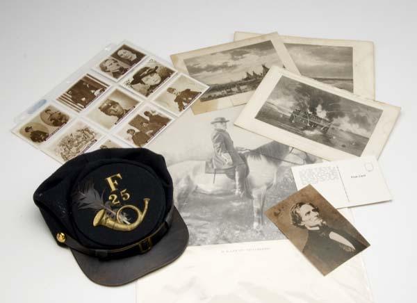 Appraisal: CIVIL WAR EPHEMERA Includes re-enactors Northern cap Civil War trading