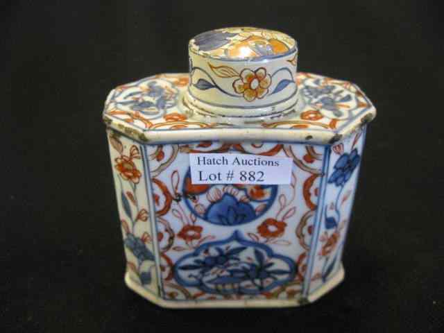 Appraisal: Japanese Imari Porcelain Tea Caddy th century '' tall repair