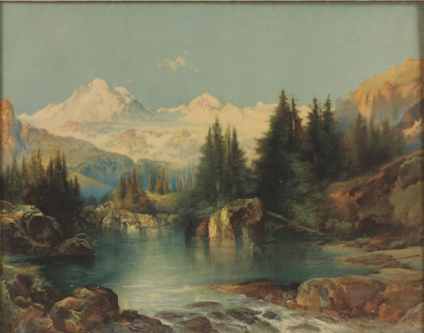 Appraisal: Thomas Moran American - View of the Rocky Mountains Color