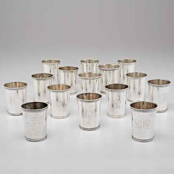 Appraisal: International Sterling Julep Cups Meriden CT fifteen sterling silver International