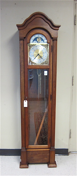 Appraisal: GRANDFATHER WALNUT CASE FLOOR CLOCK American th century having a