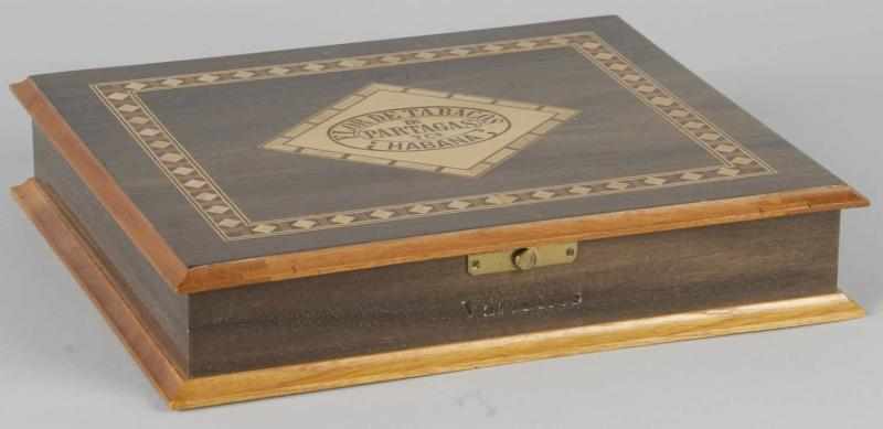 Appraisal: Cuban Cigar Humidor Box Description s Beautiful inlays on this