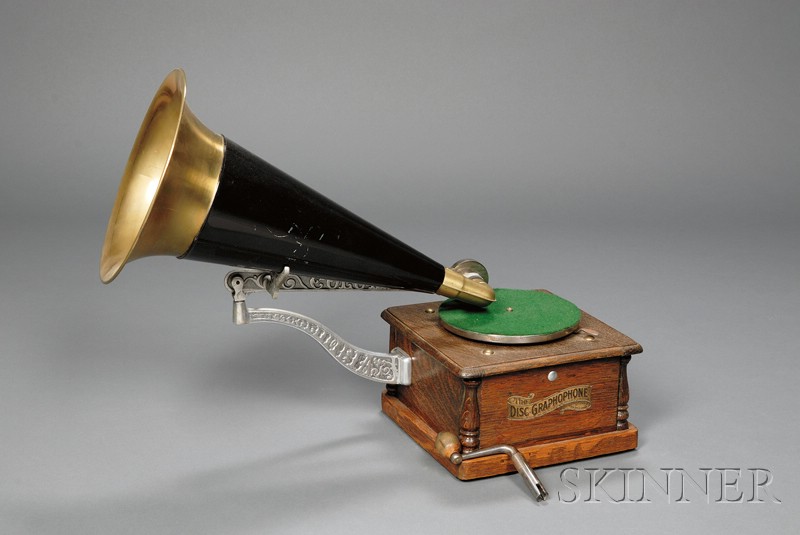 Appraisal: Disc Graphophone by the Columbia Phonograph Company New York oak