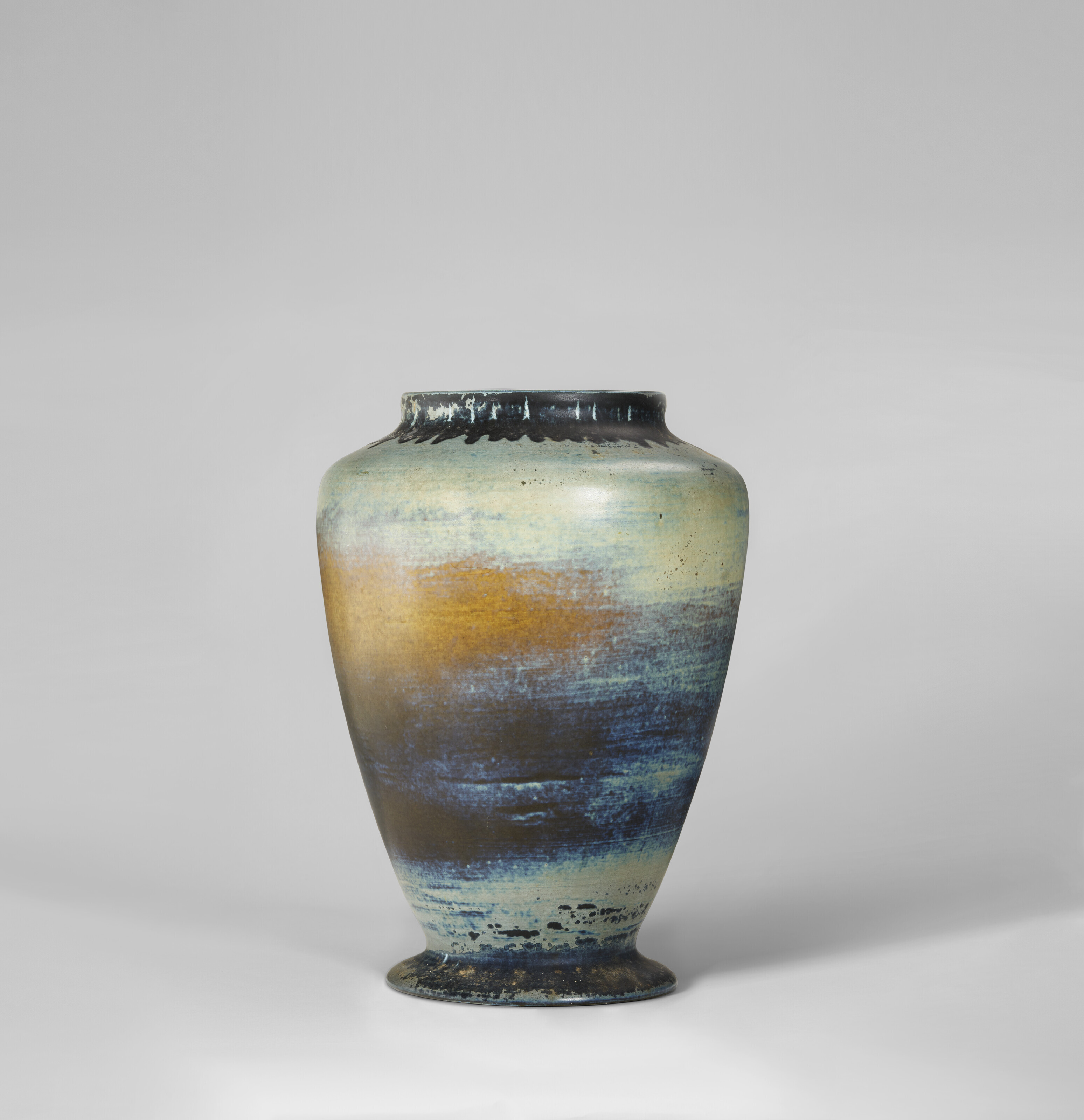 Appraisal: TIFFANY STUDIOS Vase circa glazed earthenware in cm high in