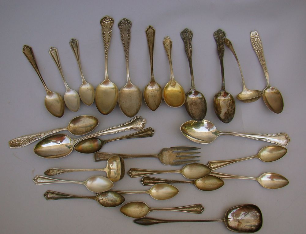 Appraisal: ASSORTED STERLING SILVER FLATWARE By various makers Includes four tablespoons