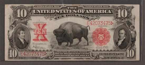 Appraisal: United States Legal Tender bill buffalo type Series of signed