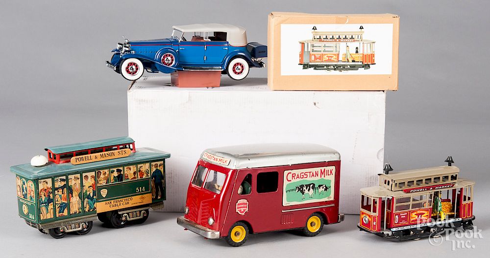 Appraisal: Three tin litho toys Three tin litho toys to include