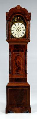 Appraisal: Georgian mahogany tall case clock arched and painted dial signed