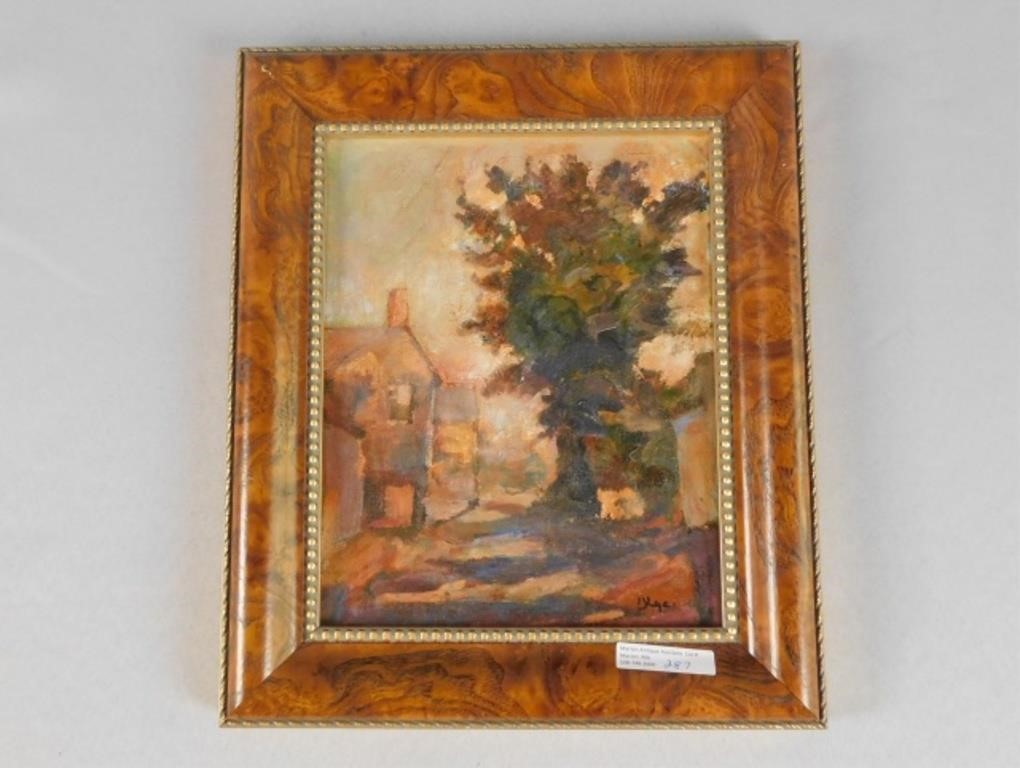 Appraisal: DAVID LAZARUS - MASSACHUSETTS OIL PAINTINGon artist board depicting a