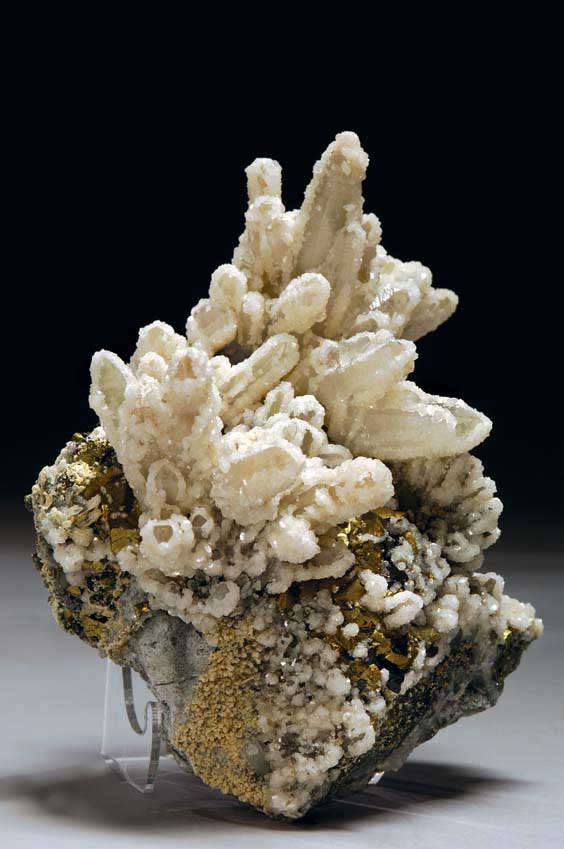 Appraisal: QUARTZ WITH DOLOMITE ON CHALCOPYRITE Boldut Mine Cavnic Maramures Romanias