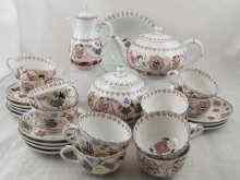 Appraisal: A Soviet Russian tea set comprising teapot cream jug and