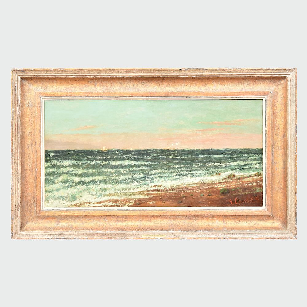 Appraisal: French School Marine French School Marine Oil on canvas bearing