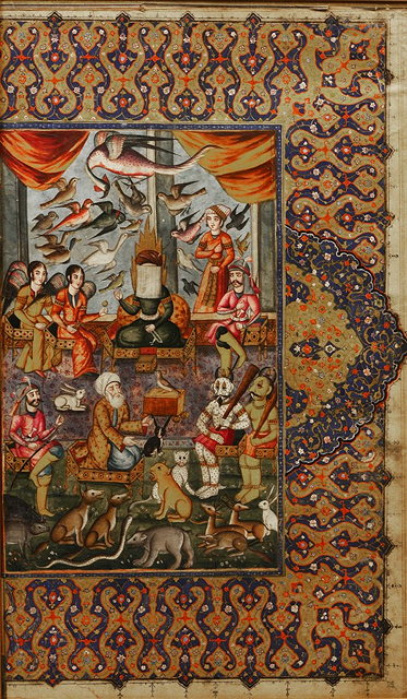 Appraisal: AN INDIAN MINIATURE depicting king Solomon and his court Hyderabad