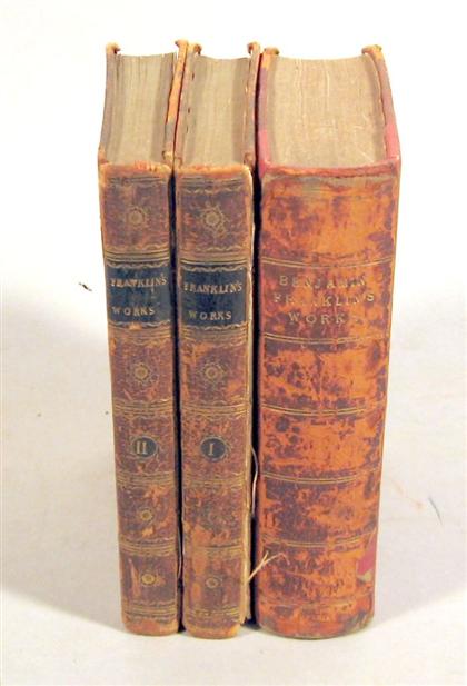 Appraisal: vols Franklin Benjamin Works of The Late Doctor Benjamin Franklin