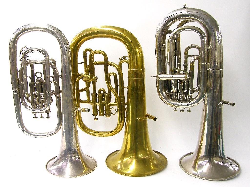 Appraisal: Besson Co silver plated tuba stamped Besson Co 'Prototype' Euston