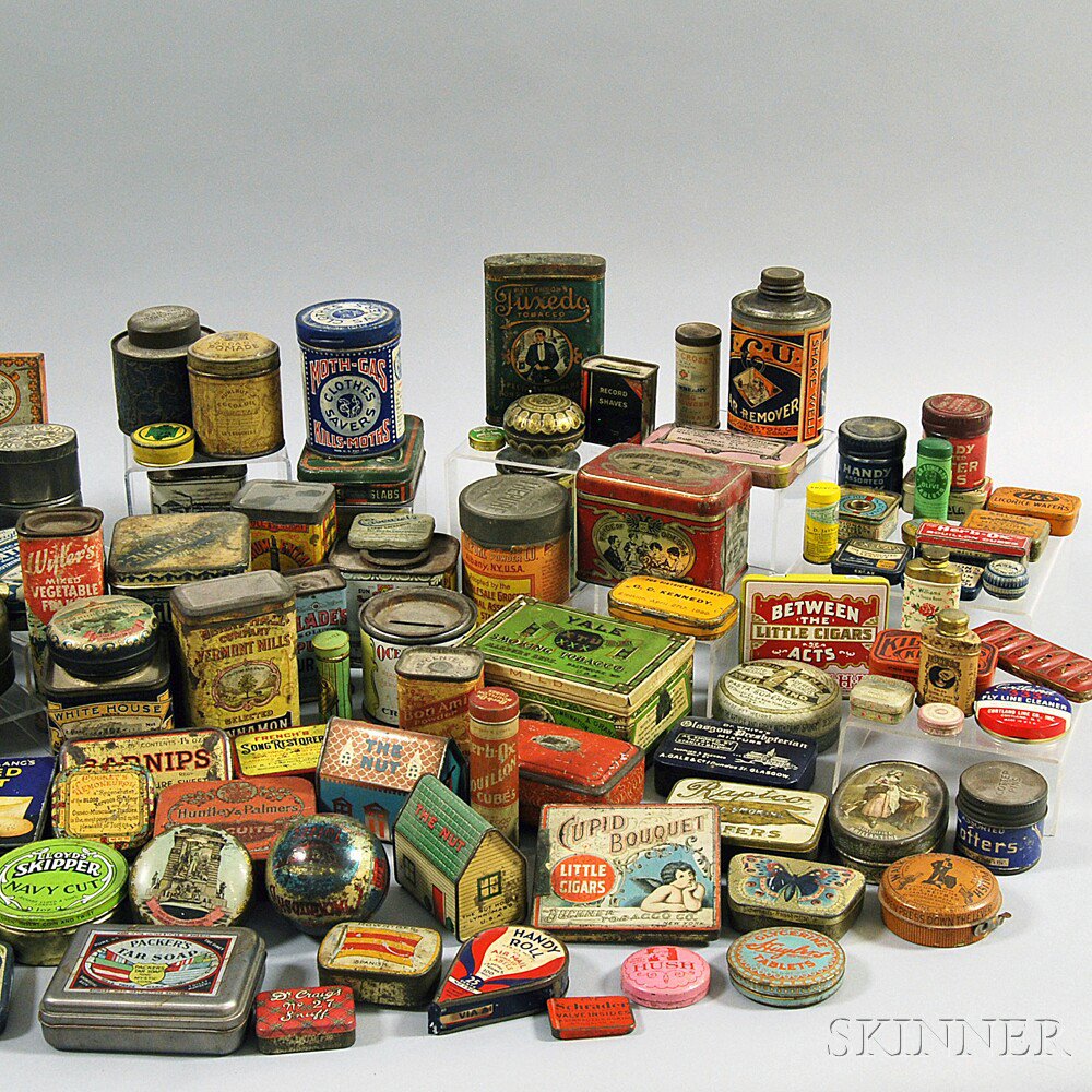 Appraisal: Large Group of Advertising Tins including a Macintosh's Toffee orb