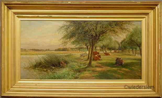 Appraisal: Lewis Charles James United Kingdom - oil on canvas landscape