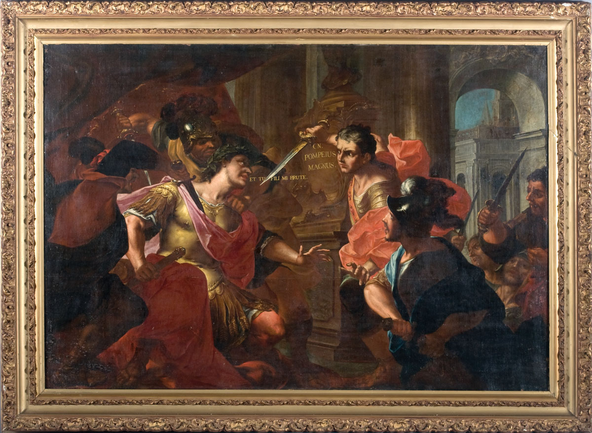 Appraisal: THE DEATH OF JULIUS CAESAR ITALIAN SCHOOL EIGHTEENTH CENTURY Oil