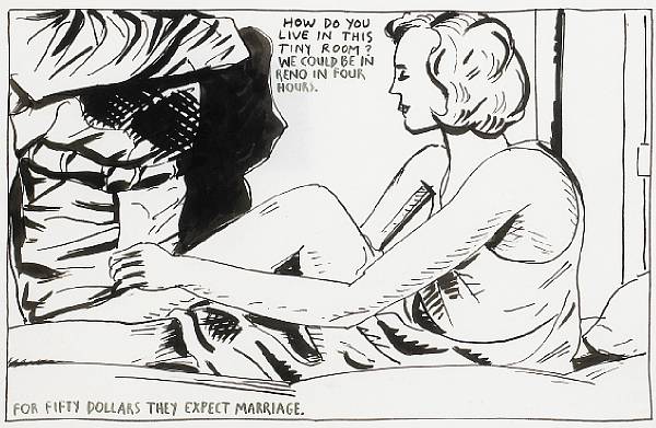 Appraisal: Raymond Pettibon American born Untitled For Fifty Dollars They Expect