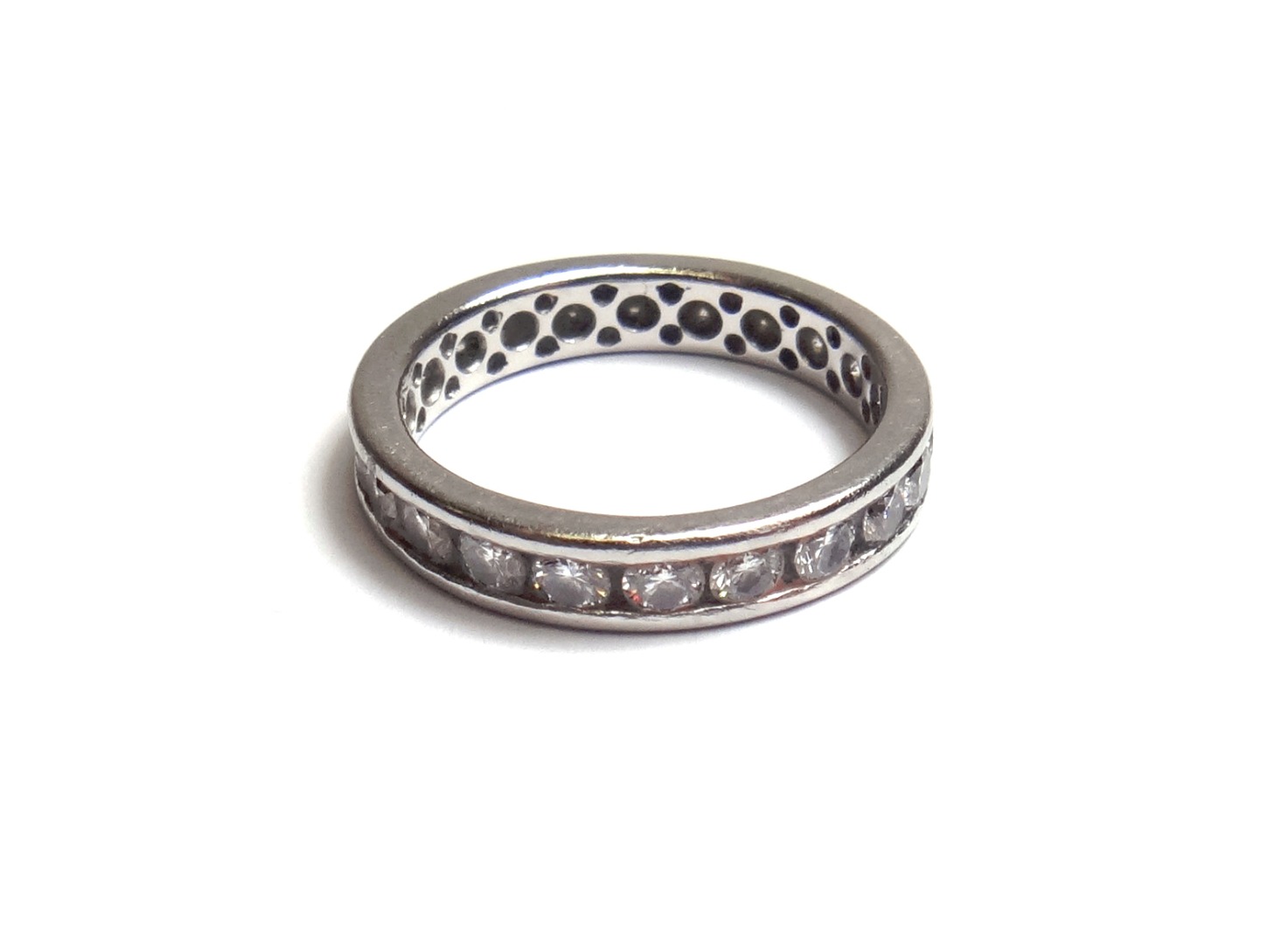 Appraisal: A diamond set full eternity ring mounted with circular cut