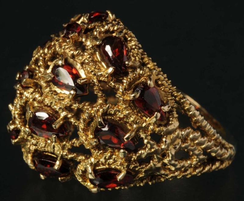 Appraisal: Antique Jewelry K Gold Ruby Ring Description With rubies Condition