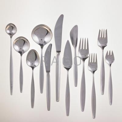 Appraisal: TIAS ECKHOFF GEORG JENSEN Sterling silver flatware set of thirteen