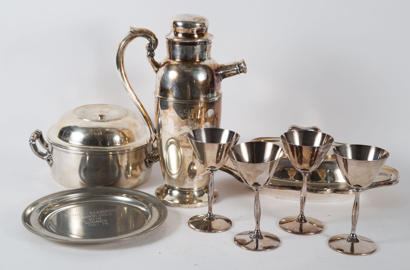 Appraisal: Assortment of silver-plated items Undernumber