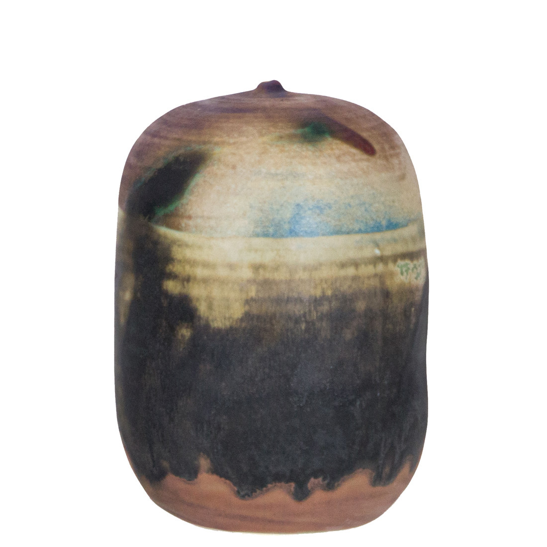 Appraisal: Toshiko Takaezu Closed Form with rattle glazed stoneware h incised