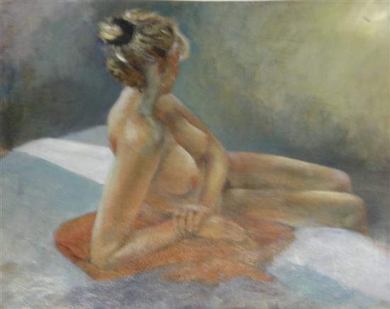 Appraisal: Wilfred G May oil reclining nude unsigned x and two