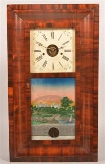 Appraisal: Empire Mahogany Ogee Case Shelf Clock by J C Brown