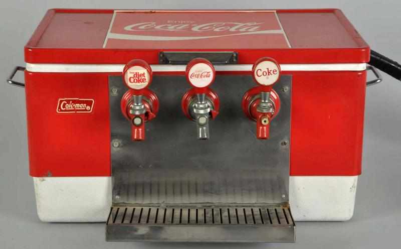 Appraisal: Coca-Cola Stadium Vendor Apparatus Description s Regular Coleman cooler that