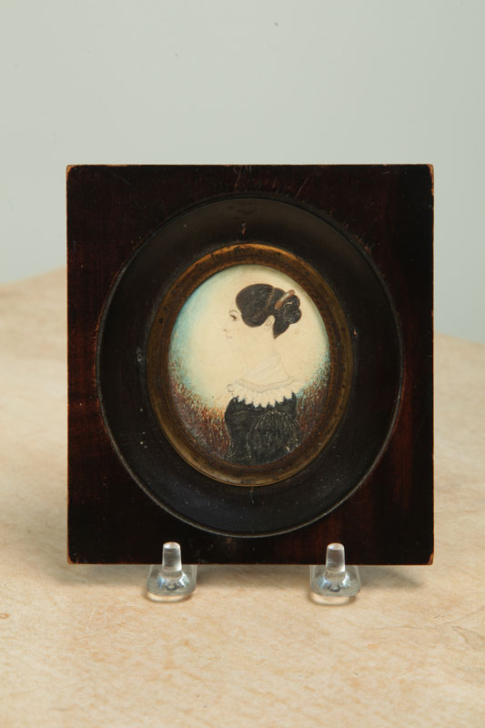 Appraisal: MINIATURE PORTRAIT OF A LADY ATTRIBUTED TO JAMES H GILLESPIE