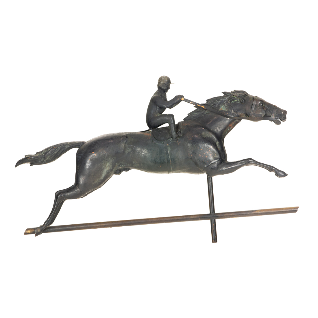 Appraisal: A HORSE AND JOCKEY WEATHER VANE A horse and jockey