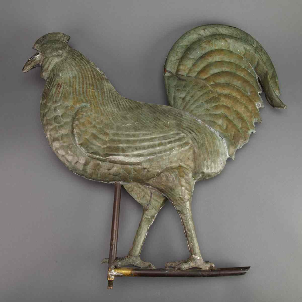 Appraisal: Full Bodied Copper and Zinc Rooster Weathervane th th century