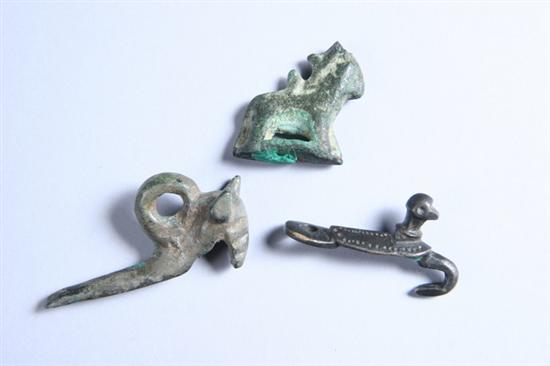 Appraisal: THREE NEAR-EASTERN BRONZES nd Century BC nd Century AD nd