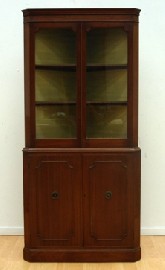 Appraisal: An early th Century walnut corner cabinet cms wide x