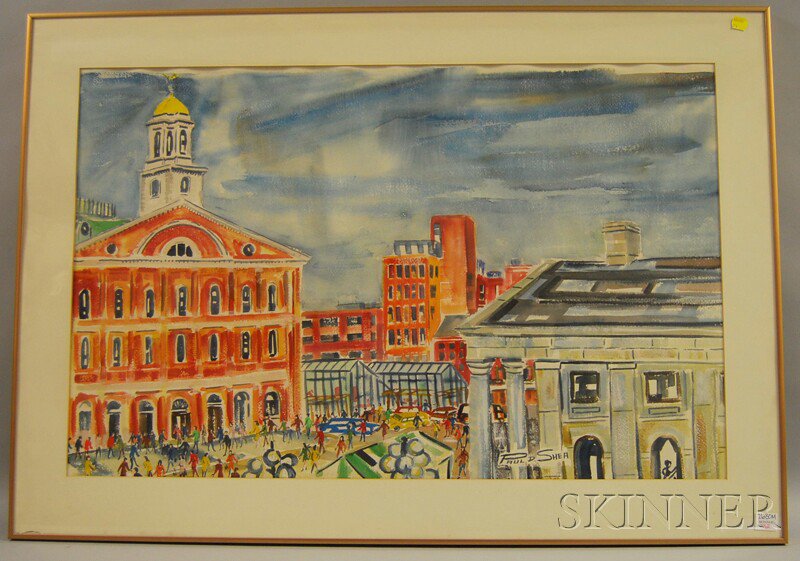 Appraisal: Paul D Shea American - Quincy Market Boston Signed l