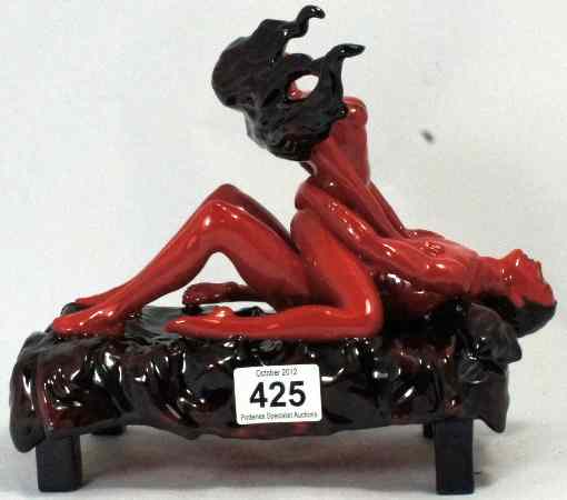 Appraisal: Peggy Davies Ruby Fushion Erotica figure of man and woman