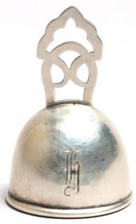 Appraisal: Frank M Whiting Silver Hand Bell Of domed form with