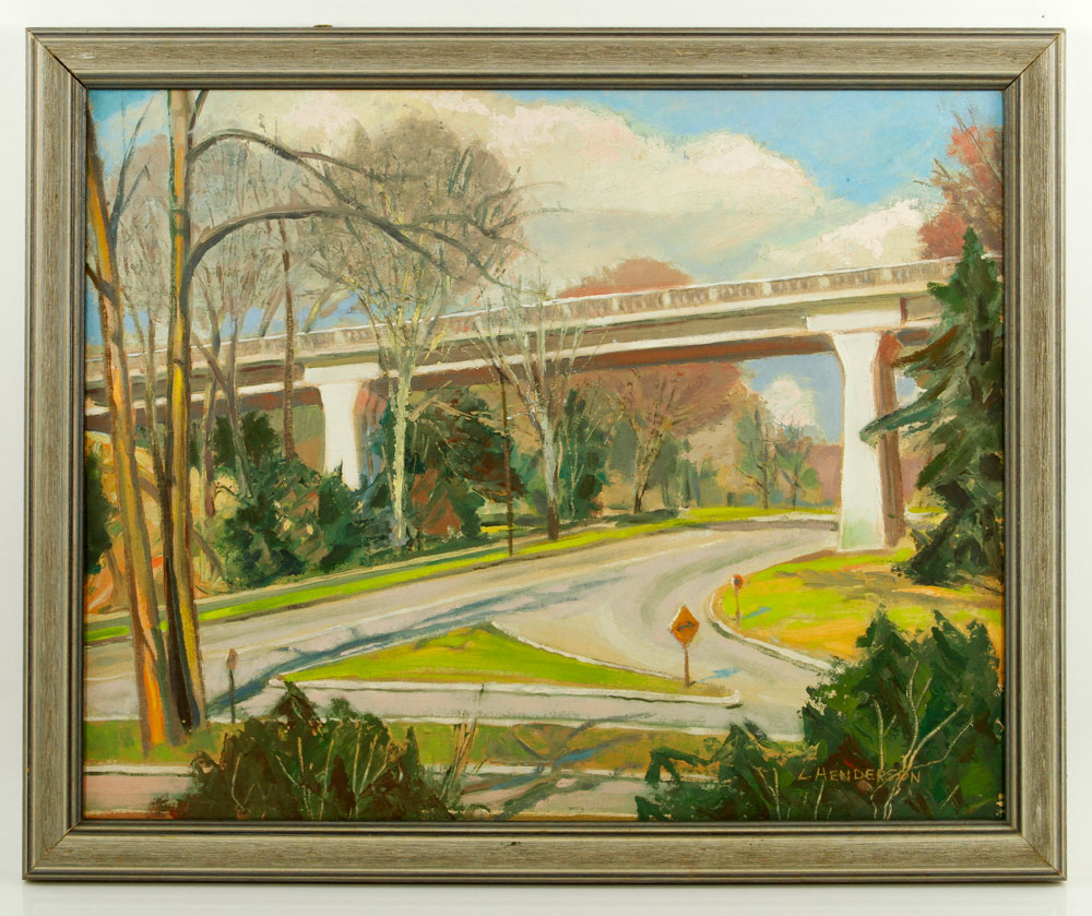 Appraisal: - Henderson Walnut Lane Bridge O B Leslie Henderson American