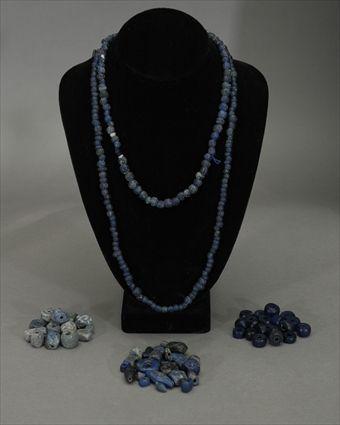 Appraisal: Assorted Lapis Beads Together with misc hardstone beads Provenance The