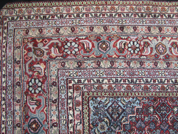 Appraisal: HAND KNOTTED ORIENTAL CARPET Indo-Bidjar overall Herati floral decoration across