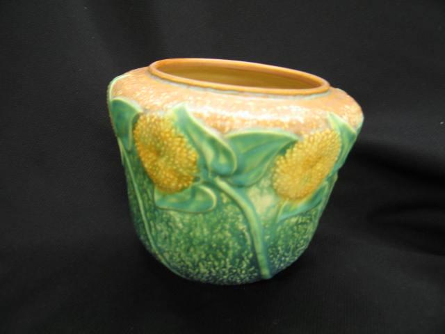 Appraisal: Roseville Sunflower Art Pottery Vase tall excellent condition a beautiful