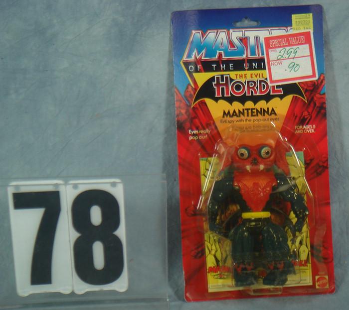 Appraisal: Masters of the Universe Mantenna Figure mint on card slight