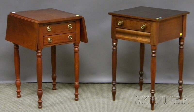 Appraisal: Two Mahogany Two-drawer Work Tables