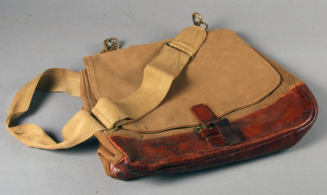 Appraisal: Officer's Musette bag with strap marked Andersons Bristol Rubber Company