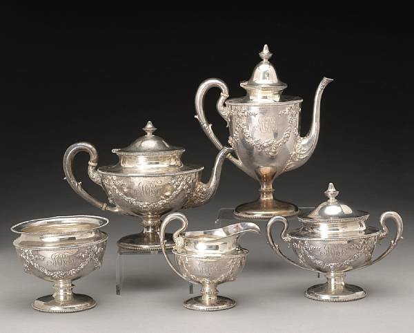 Appraisal: A sterling five piece tea and coffee set Wallace Silversmiths